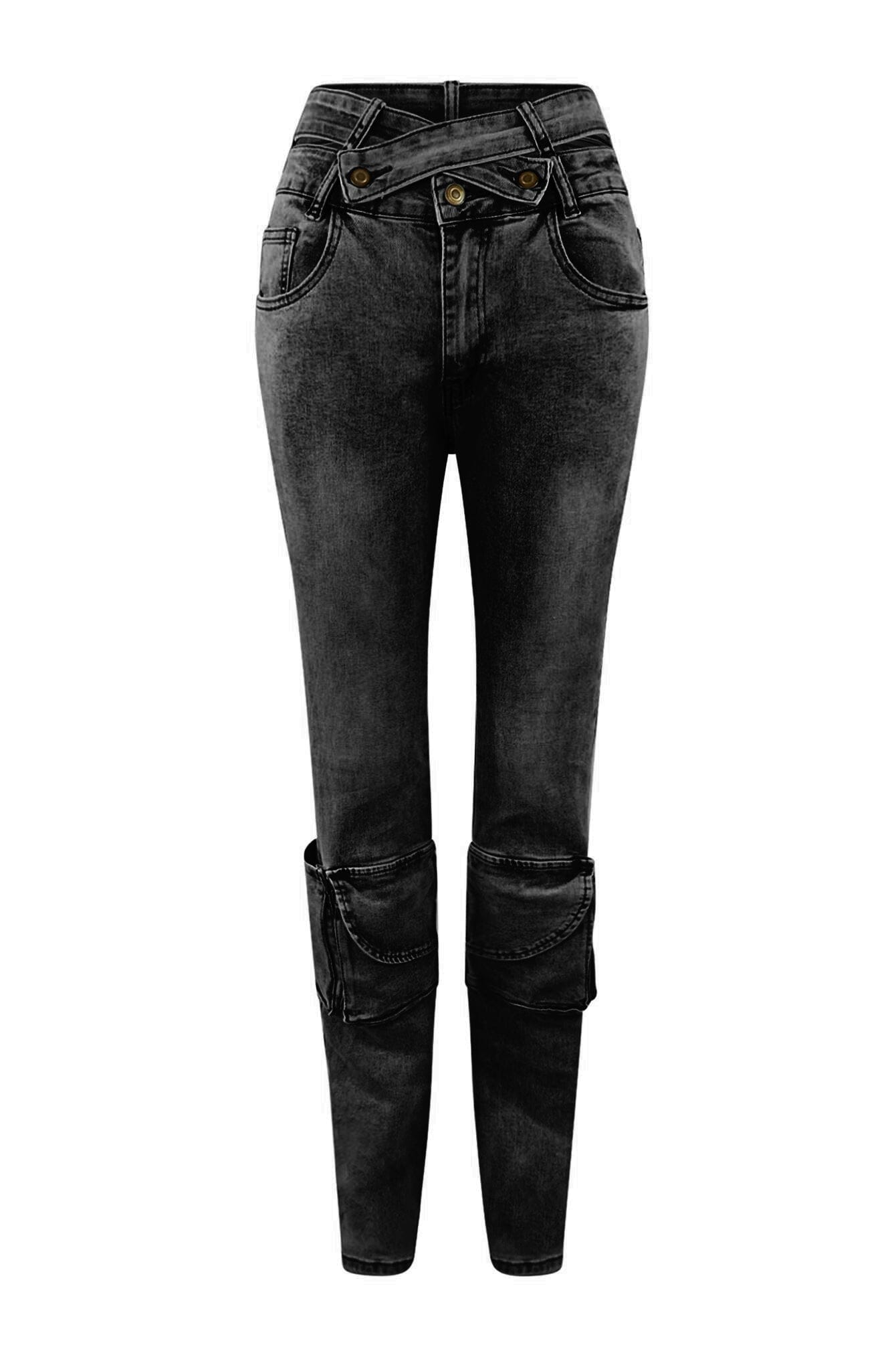 Tic Tac Toe Denim Cargo Jeans
