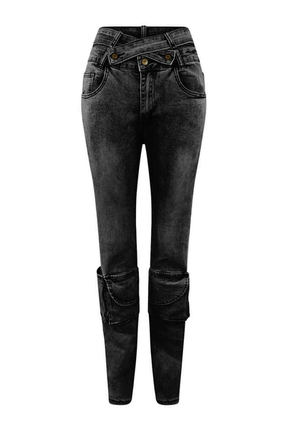 Tic Tac Toe Denim Cargo Jeans