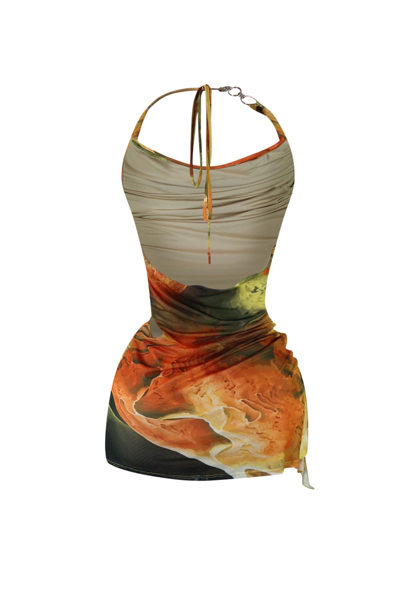 Aora Mesh Print Dress